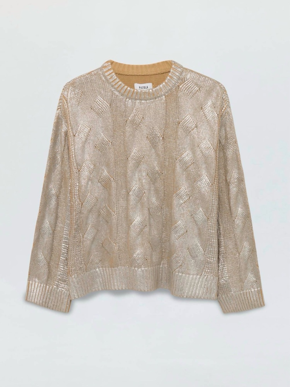 Pistola Metallic Cable Knit Sweater - size L